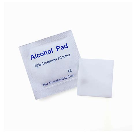 Disposable, Medium Square Size Alcohol Prep Pads 100 Pack Medical-Grade, Sterile, Individually ...