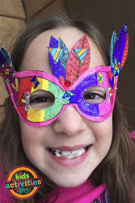 Printable Mardi Gras Mask Craft