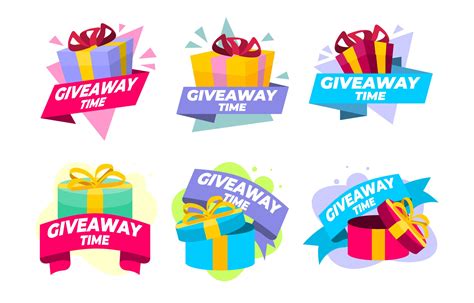 Giveaway Sticker Pack Set Template 2839119 Vector Art at Vecteezy