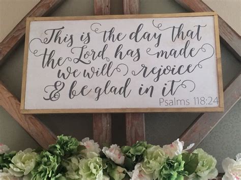 Home Decor / Quote Signs / Wall Hanging / Signs / This is the Day That the Lord Has Made Psalms ...