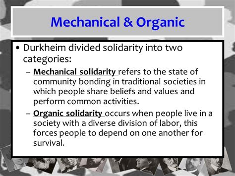 Difference between Mechanical & Organic Solidarity | Sociology, Third grade science ...