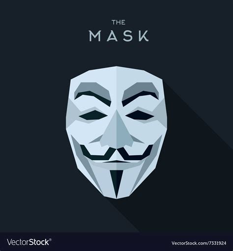 Mask villain into flat style graphics art Vector Image