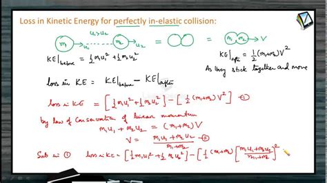 3 Loss In Kinetic Energy For Perfectly Inelastic Collision - YouTube