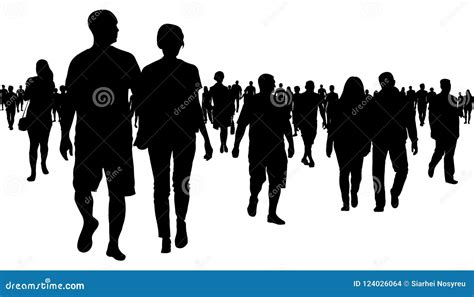 People Clipart Silhouette Walking Big