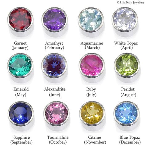 This pretty handmade birthstone slider necklace features a high quality ...