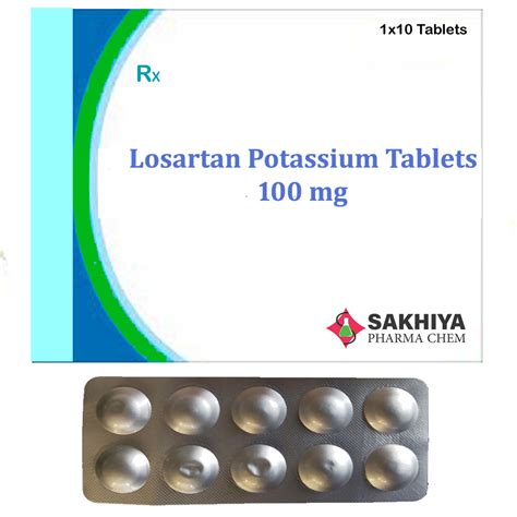 Losartan Potassium 100 mg Tablets Manufacturer,Exporter,Supplier