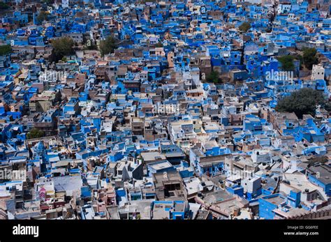 The Blue City of Jodhpur seen from the Mehrangarh Fort, Jodhpur ...