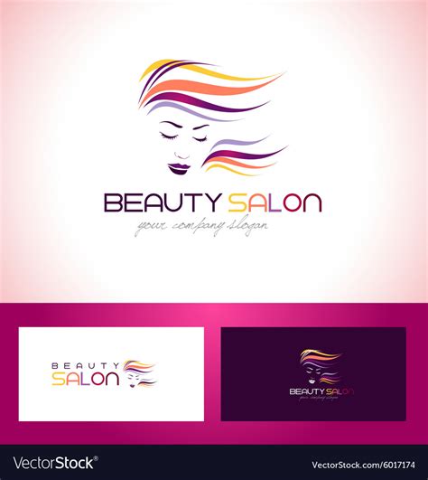 Beauty salon logo design Royalty Free Vector Image