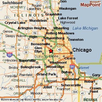 Elmhurst, Illinois Area Map & More