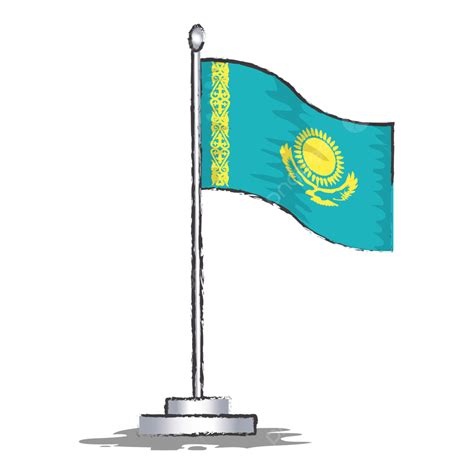 Kazakhstan Flag Vector Illustration, Kazakhstan Flag Vector, Symbol ...