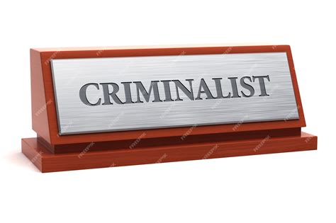 Premium Photo | Criminalist job title on nameplate