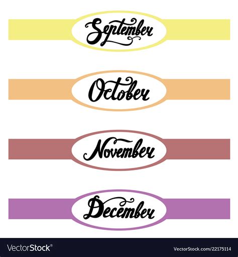 Template of top banner for your own calendary Vector Image