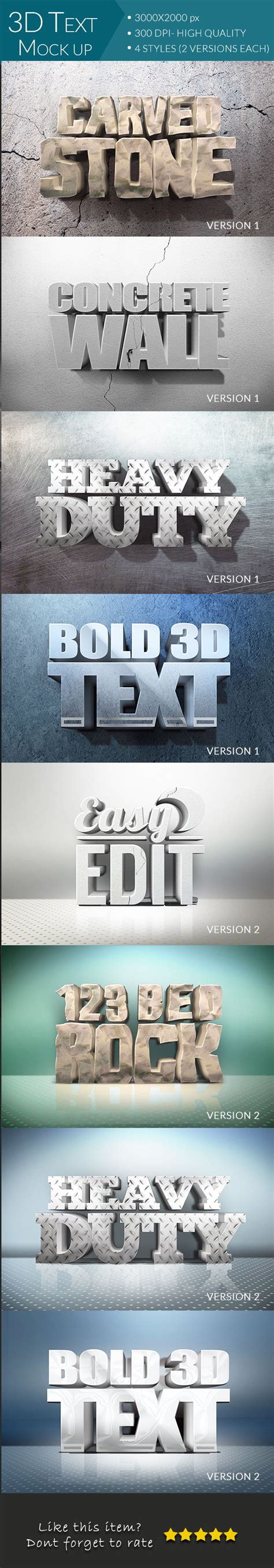 3D Text Mockup | Graphic design fun, Photoshop text effects, Photoshop styles