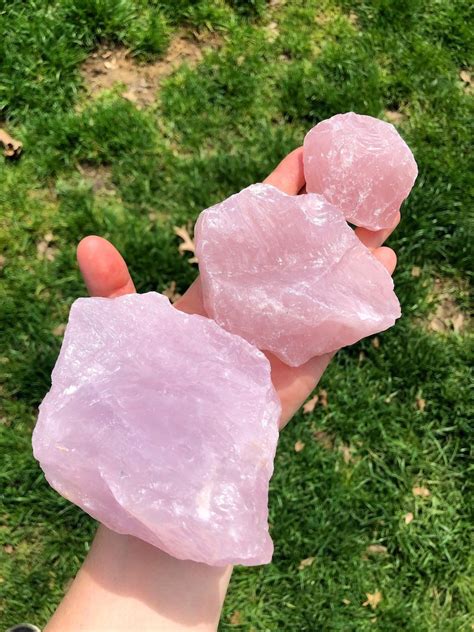 Raw Rose Quartz Crystal Rose Quartz Stone Raw Quartz - Etsy