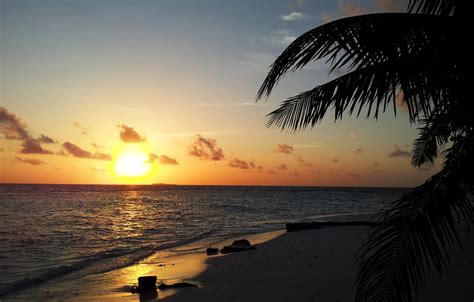 Wallpaper beach, sunset, Sunset, Maldives for mobile and desktop ...