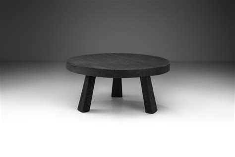 Vintage Charred Coffee Table, Europe, circa 1960s For Sale at 1stDibs