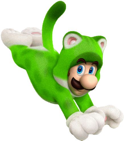 Cat Luigi Super Mario 3d World Sticker - Cat Luigi Super Mario 3D World ...