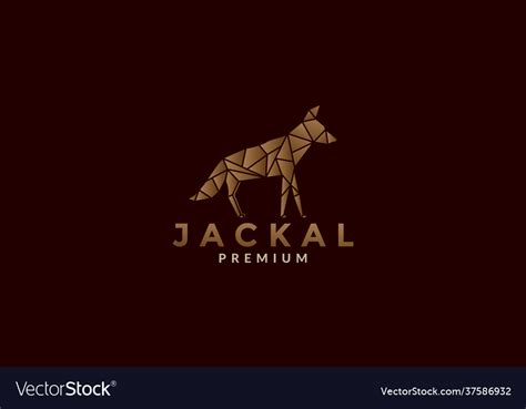 Jackal forest animal abstract logo symbol icon Vector Image