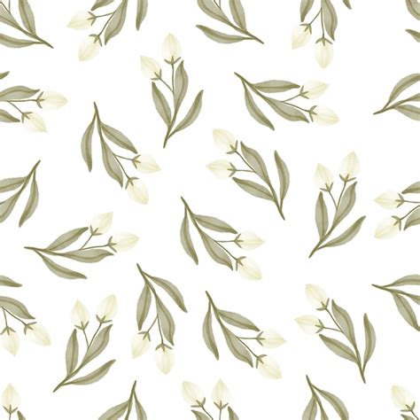 Premium Vector | Seamless pattern of white floral for fabric