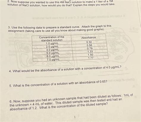 Solved 2. Now suppose you wanted to use this 4M NaCl | Chegg.com