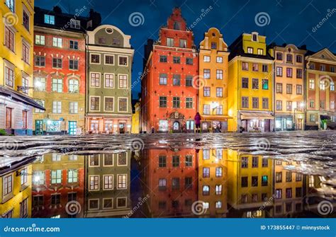 Gamla Stan at Night, Stockholm, Sweden Stock Image - Image of gamla, city: 173855447