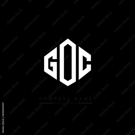 Vecteur Stock GOC letter logo design with polygon shape. GOC polygon ...