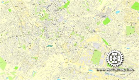 Kharkiv, Ukraine, printable vector street City Plan map, full editable, Adobe PDF