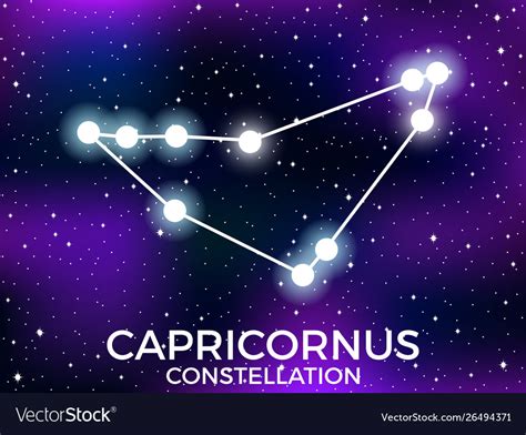 Capricornus constellation starry night sky Vector Image