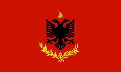 Albanian Royal Army coat of arms in the style of a flag : r/vexillology