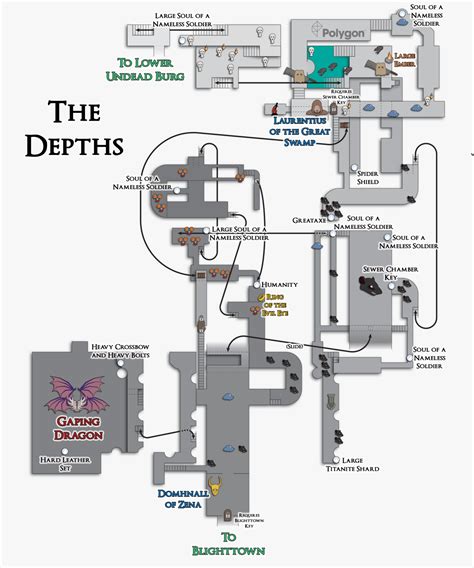 Dark Souls Depths Map – Map Of The Usa With State Names