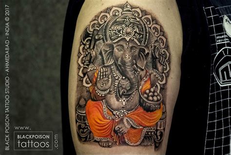 Ganesh Tattoo Best Tattoo Artist in India Black Poison Tattoo Studio