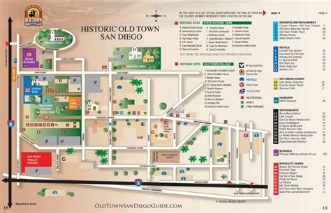 Old Town San Diego Tourist Attractions Map - Ontheworldmap.com