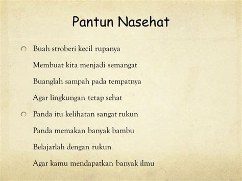 Contoh Pantun Jenaka Dan Makna Pantun Nasihat - IMAGESEE