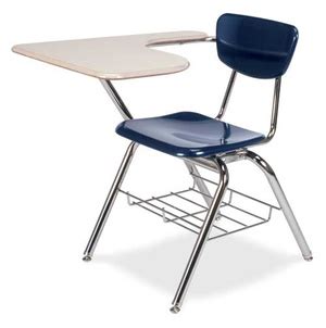Student Chair Desk with Bookrack Hard Plastic Seat and Work Surface | 3700BRM | Virco | Church ...