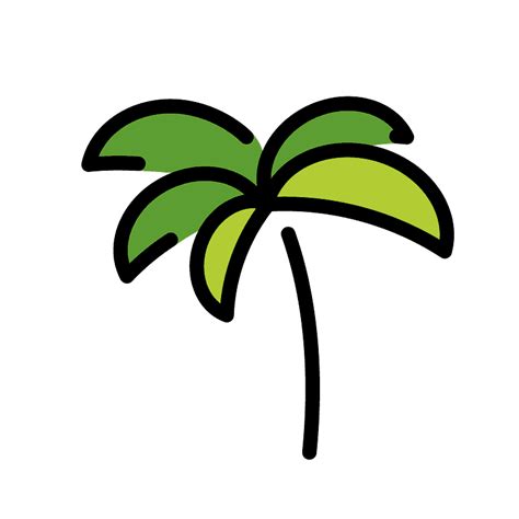 Palm tree emoji clipart. Free download transparent .PNG | Creazilla