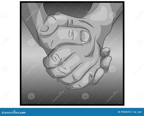 Realistic Hands Clasped Together Stock Vector - Illustration of drawing ...