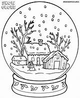 Printable Snow Globe Coloring Pages sketch template