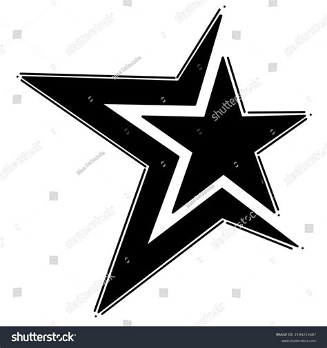 Black Star Symbol Drawing Pattern Stock Illustration 2194215687 ...