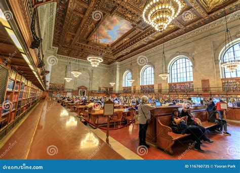 Interior of New York Public Library Main Branch in Manhattan, NYC ...