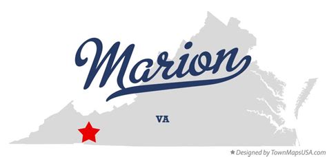 Map of Marion, VA, Virginia