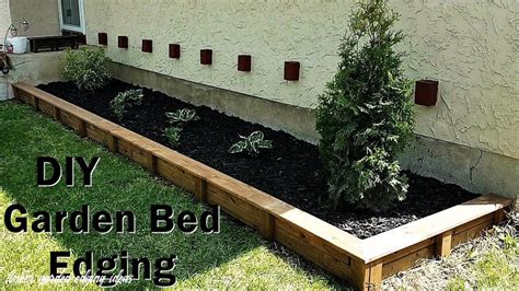 Timber Garden Edging Ideas | Diy garden bed, Garden beds, Diy garden