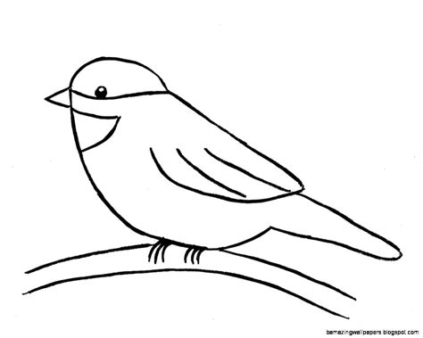 Simple Bird Drawing For Kids | Amazing Wallpapers