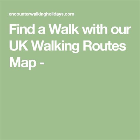 Find a Walk with our UK Walking Routes Map - | Route map, Walking ...