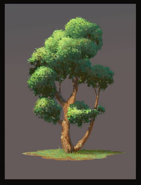 ArtStation - Tree, David Merritt | Digital painting, Tree drawing, Digital painting tutorials