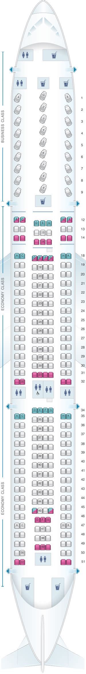 Seat Map Air Canada Airbus A330 300 North America | SeatMaestro