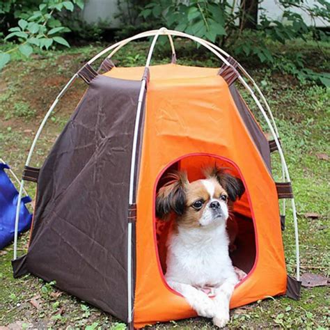 Portable Folding Camping Pet Dog Cat Tent House Shelter Rainproof Sunscreen Washable Indoor ...