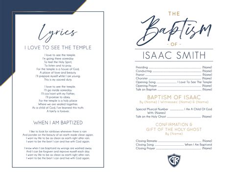 Lds Baptism Program Template Word