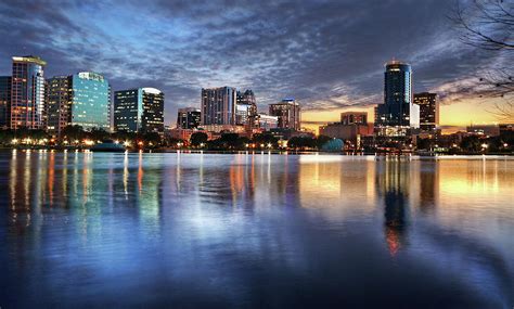 Orlando Florida Skyline by Sky Noir Photography By Bill Dickinson