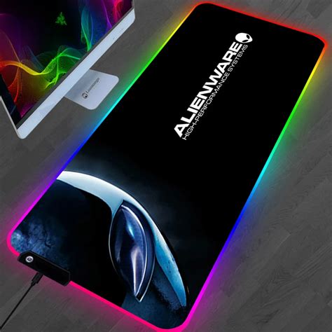 Rgb Alienware Esports Gaming Mouse Pad Xxl Gamer Large Dell Pc Gamer Keyboard Desk Mat 90x40 Led ...