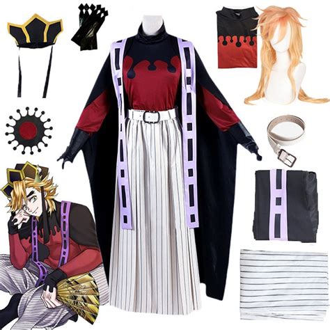 Demon Slayer Cosplay Doma Douma Cosplay Costume Wig Fan Sets Kimetsu No Yaiba Outfit Halloween ...